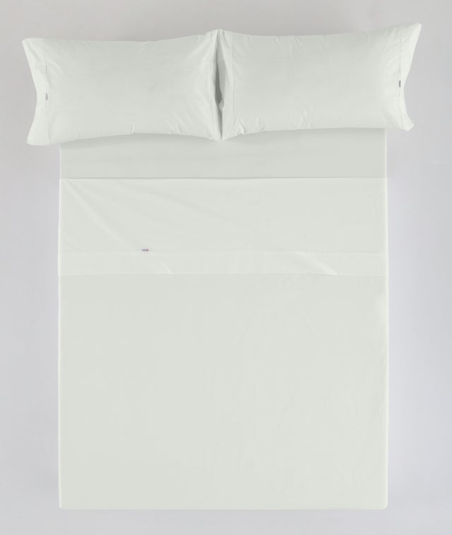 Parure de draps blanc cassé lit 160 (4 pièces)