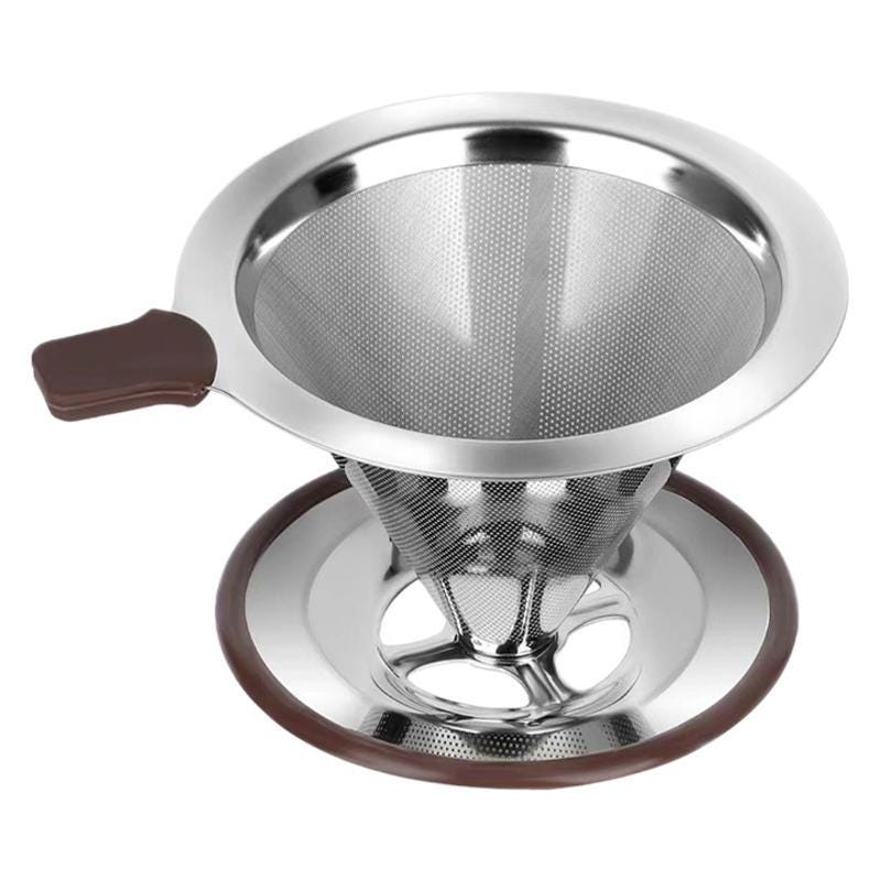 Filtre à Café Réutilisable Taille 4 En Acier Inoxydable – Permanent, Écologique Et Facile à Nettoyer