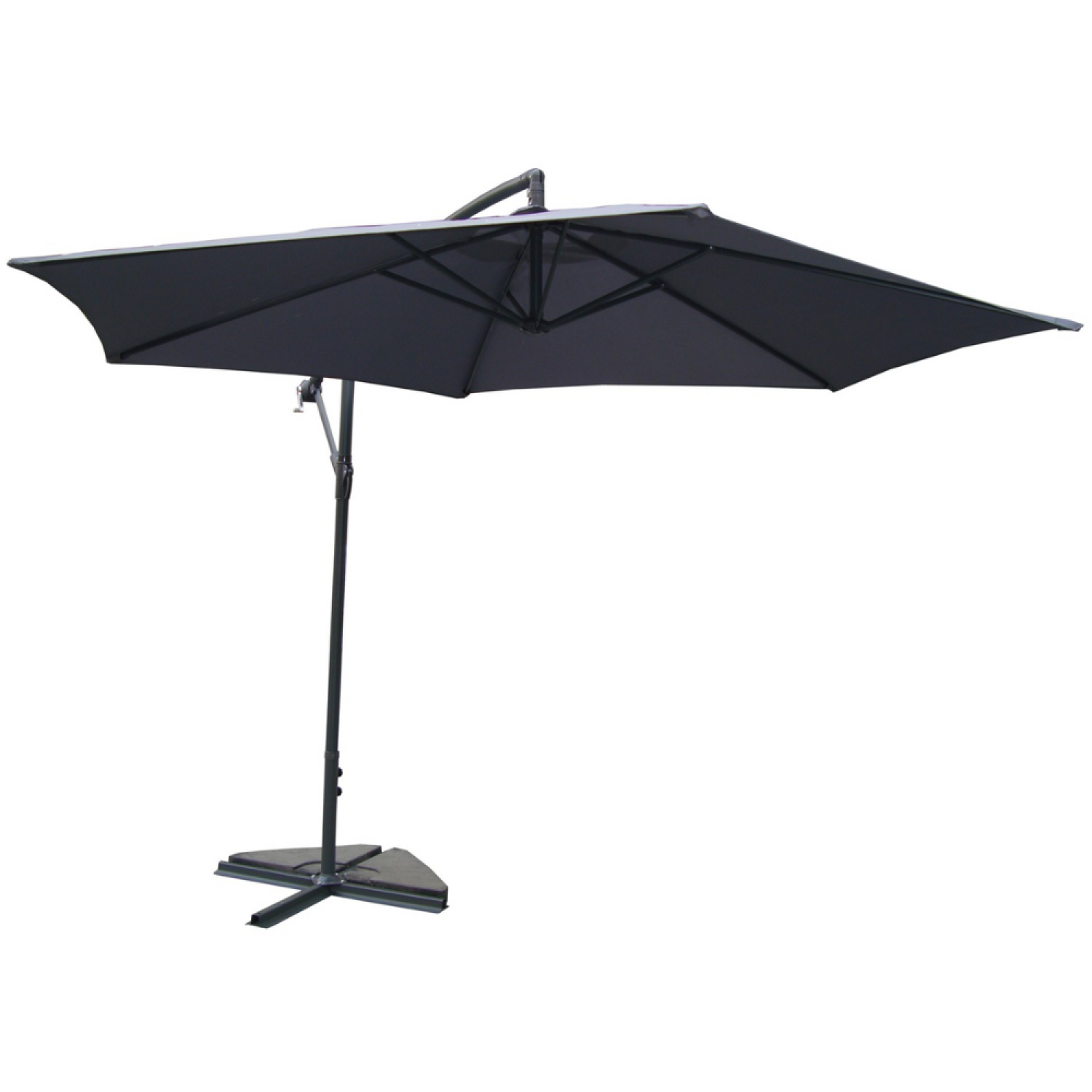 Parasol déporté diamètre 3m gris PORTICCIO - 5