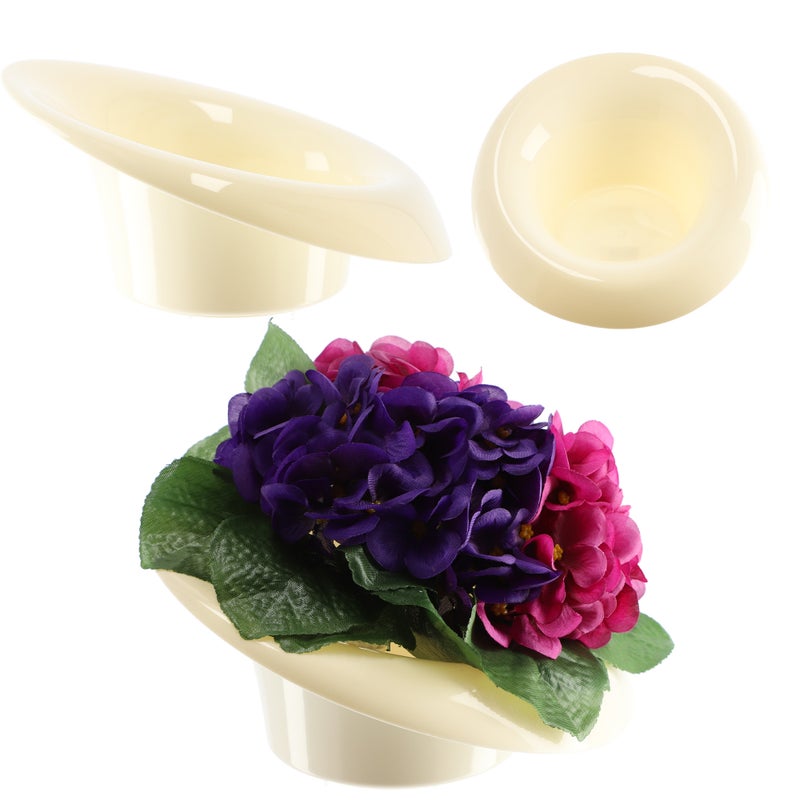 DONICZKA OSŁONKA DO KOMPOZYCJI KOMPOZYCJE STROIK BAZA IKEBANA KREMOWA 9cm