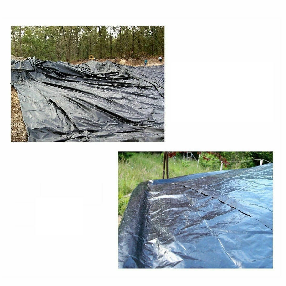 Toile noire imperméable, bâche d'extérieur en PE résistante à l'usure, pour bassins, abris de jardin et cours, 2 x 4 mètres - 7