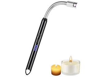 Briquet électrique long rechargeable - Briquet carré pliable - Briquet