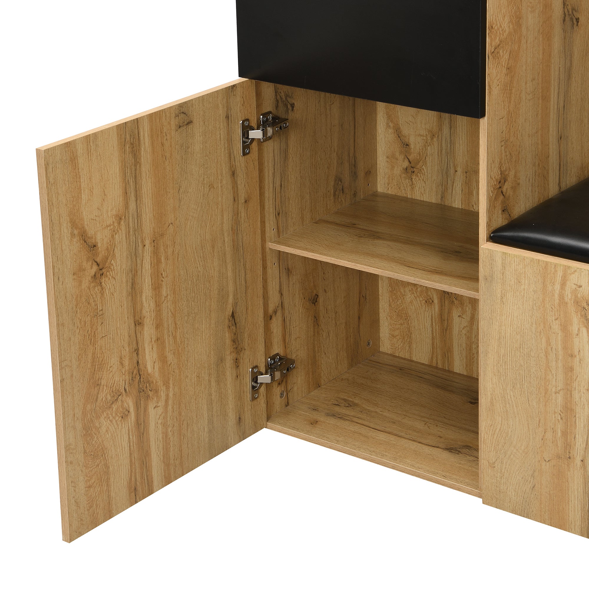 Meuble d'Entrée avec Structure Haute pour Vestiaire , en MDF , 98,5x38x191 cm , Nature - 6