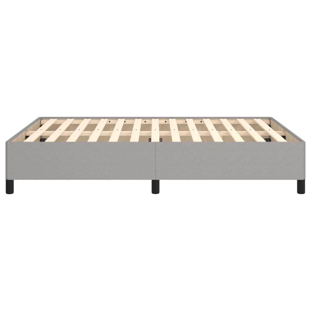 Cadre de lit sans matelas gris clair 140 x 200 cm tissu - 6