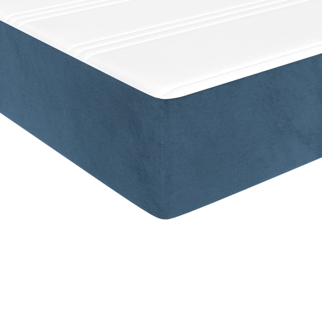 Sommier à lattes de lit avec matelas Bleu foncé 100x200 cm — COMFORTXL - 8