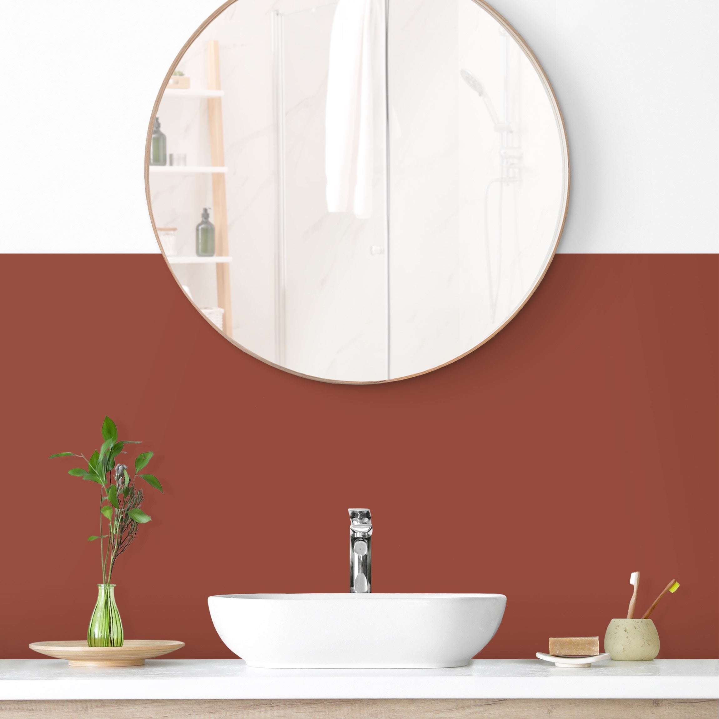 Panneau mural pour salle de bain - Terracotta 50 x 90 cm - 3
