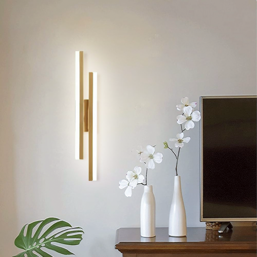 Candeeiro de parede LED de 48 cm, candeeiro de cabeceira moderno, candeeiro de parede LED de 16 W, luz decorativa para interiores, luz branca 6000 K - 9