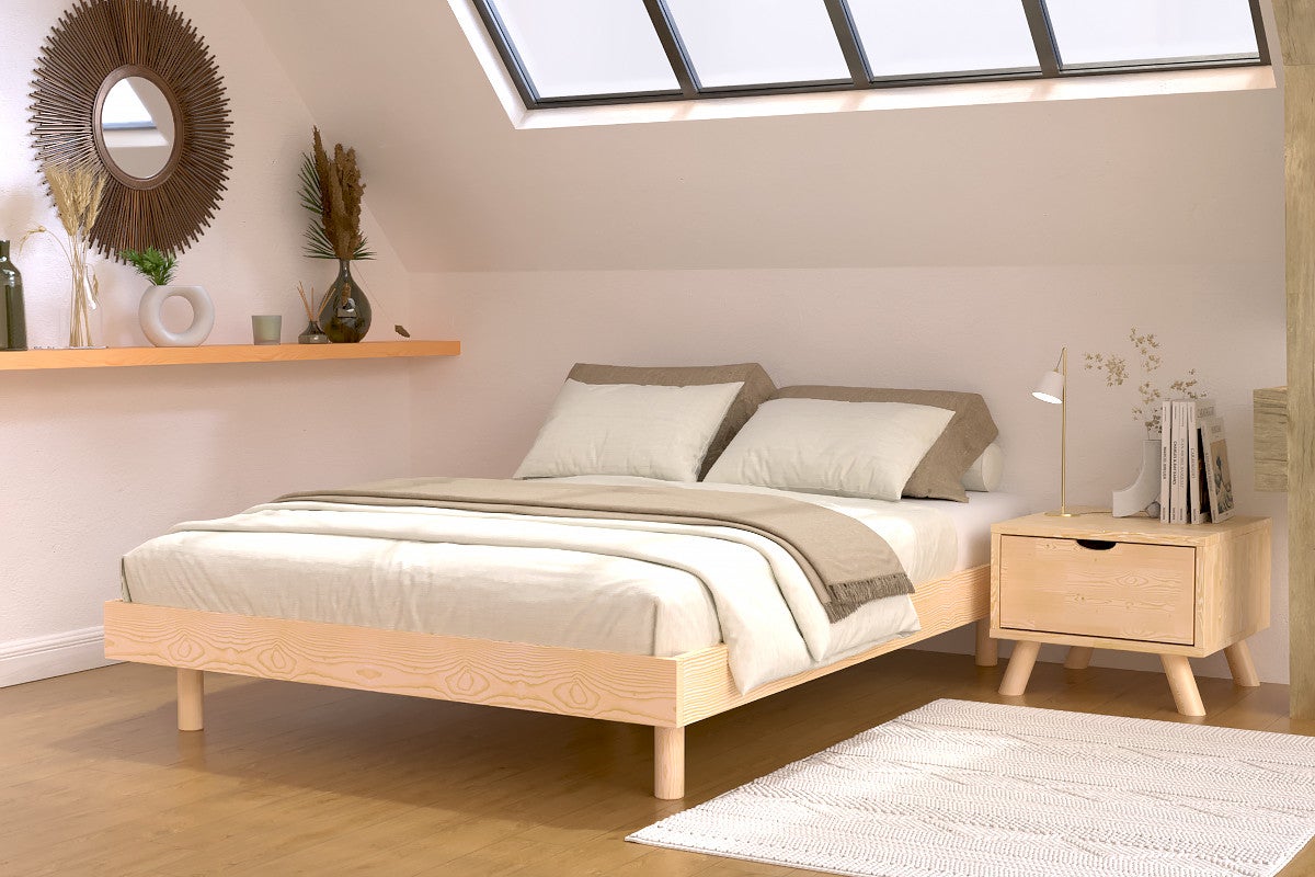Base a doghe in legno 2 posti Kit Noé, Colore: Grigio, Dimensioni: 160x200 | Leroy Merlin