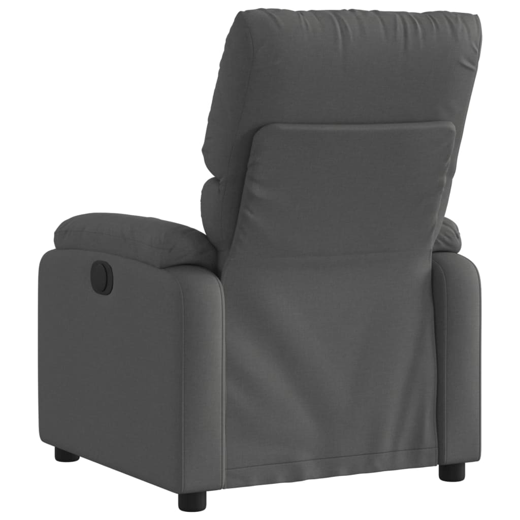 Fauteuil inclinable en tissu gris foncé - 3