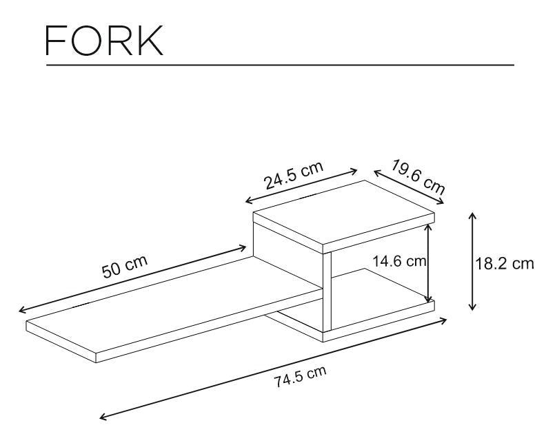 Estante de pared Fork blanco - 5