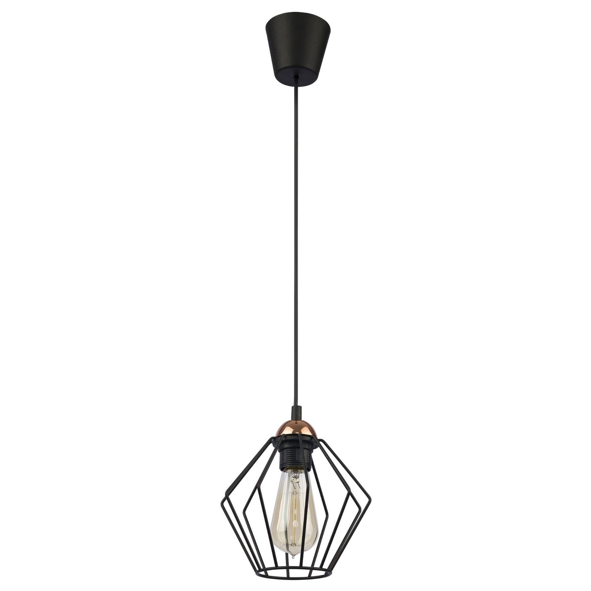 Lampa sufitowa Galaxy czarno-miedziana 1xE27x15W wym: 165 x 18,5 x 18,5 cm metal TK Lighting
