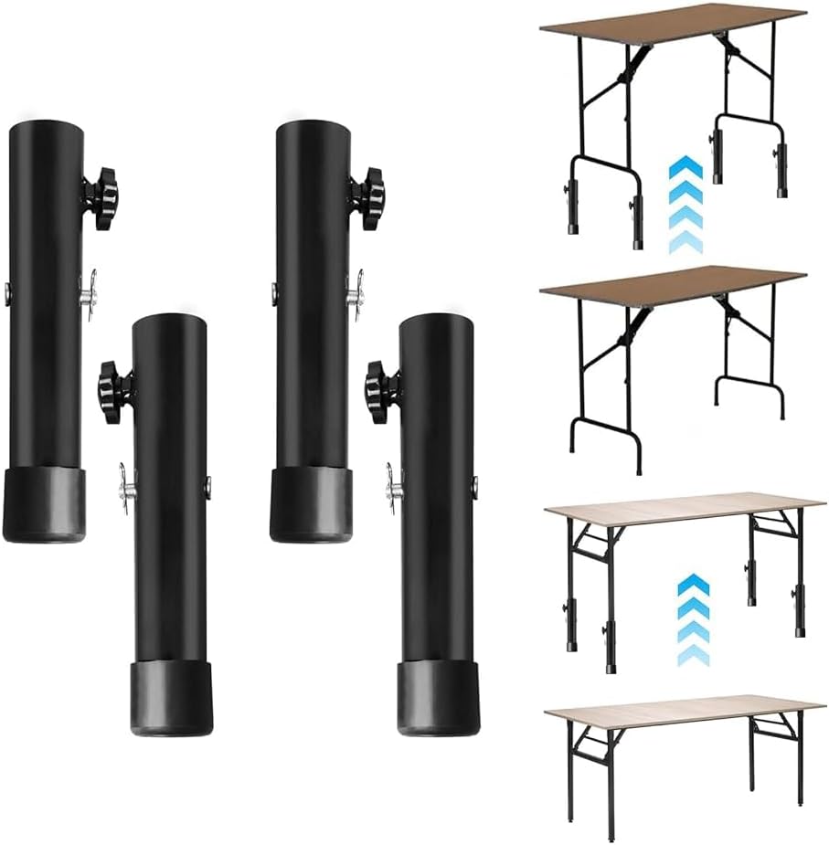 Picioare de masă metalice reglabile, extensii pentru picioare de masă, extensii pentru picioare de scaun pentru diametre mai mici de 3,4 cm