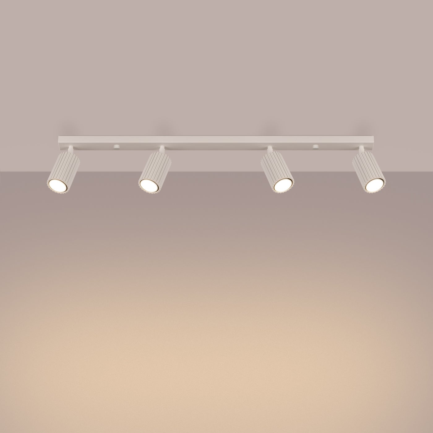 Plafon GLOOW 4L beżowy LED 3000K - 81x6.5x16.5cm Sollux