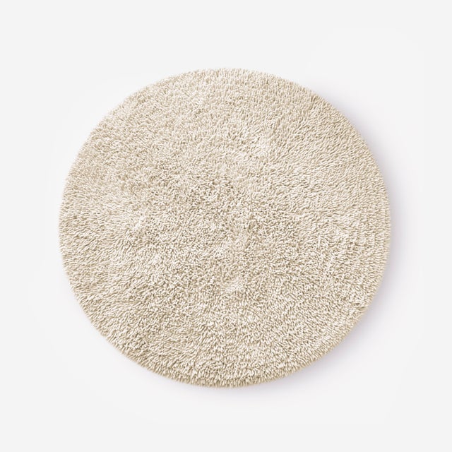 Tapis enfant rond coton Spring Ivory Ø140 cm | Tapis artisanal beige
