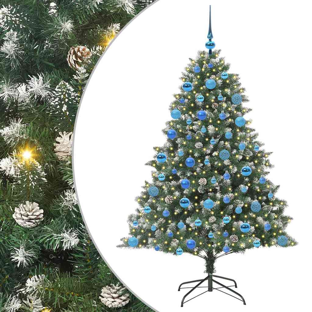 Sztuczna choinka Zielony 126 x 126 x 180 cm PVC, plastik i stal