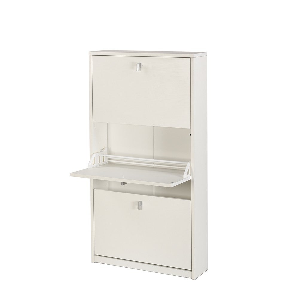 Meuble à chaussures en Bois Blanc 7 paires maximum - 6