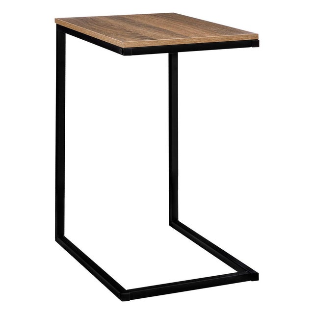 HOOBRO Table D'Appoint Bout De Canapé Avec Pochette – Style Industriel Marron Rustique, Petit Espace