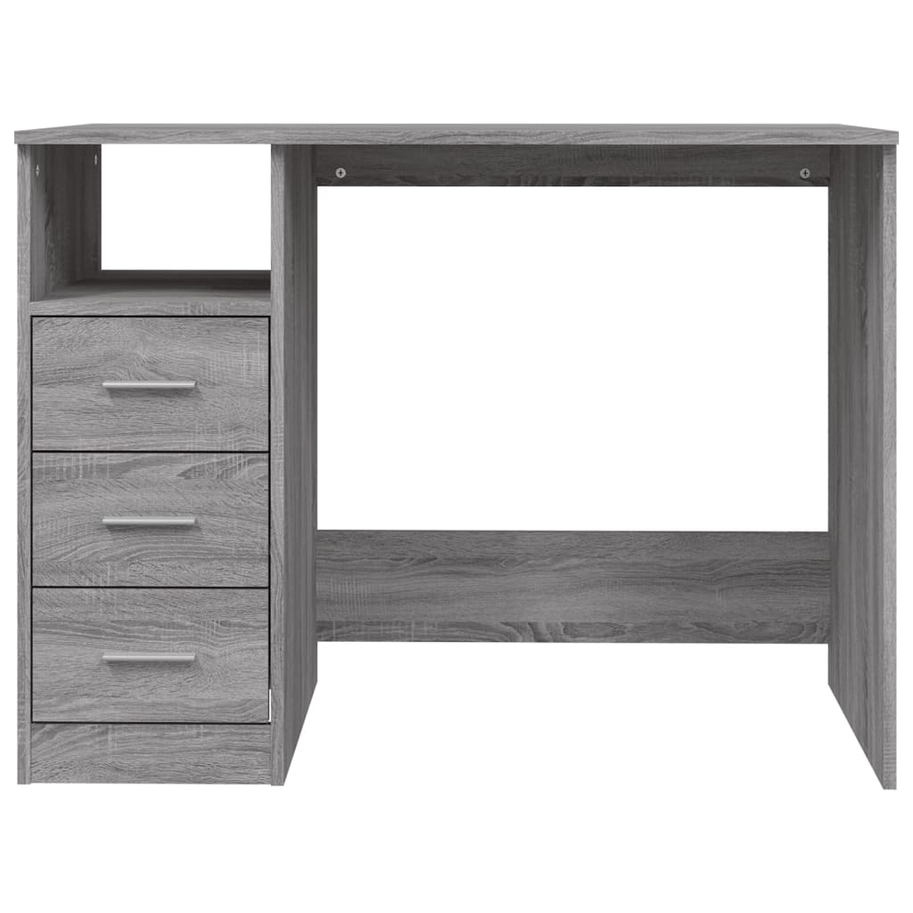Bureau，Table de travail，Table d'étude avec tiroirs Sonoma gris 102x50x76 cm Bois d'ingénierie CWV45203 - 6
