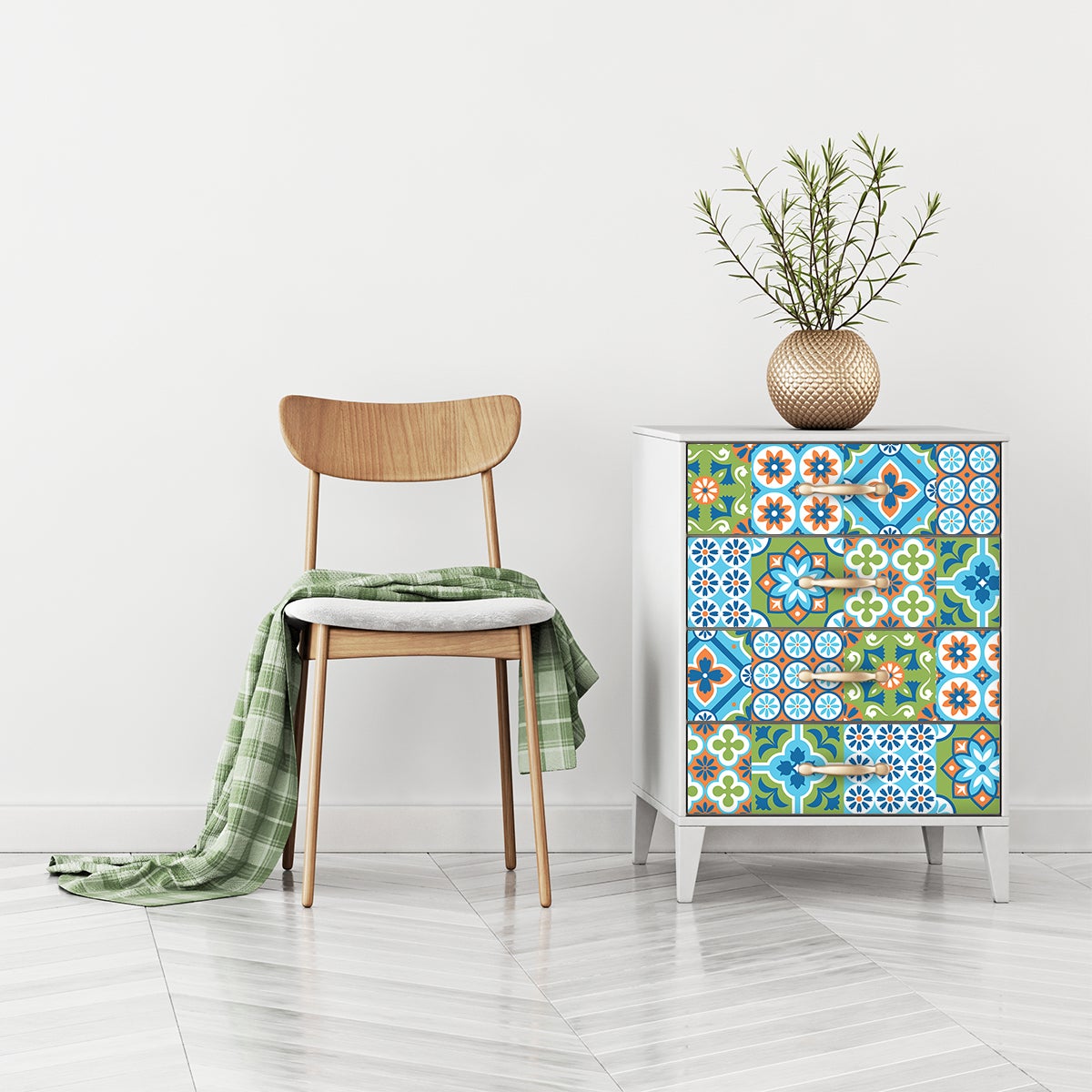 24 adesivi piastrelle di cemento mobili aguilar - Sticker adesivo - adesivi murali - 24stickers15x15cm - 5