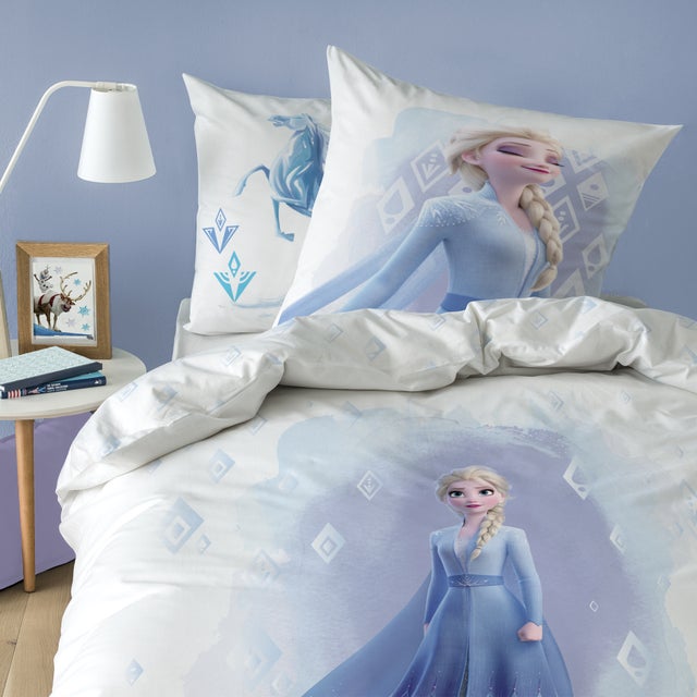 Parure de lit imprimée 100% Coton, DISNEY HOME FROZEN 2 ELEMENT