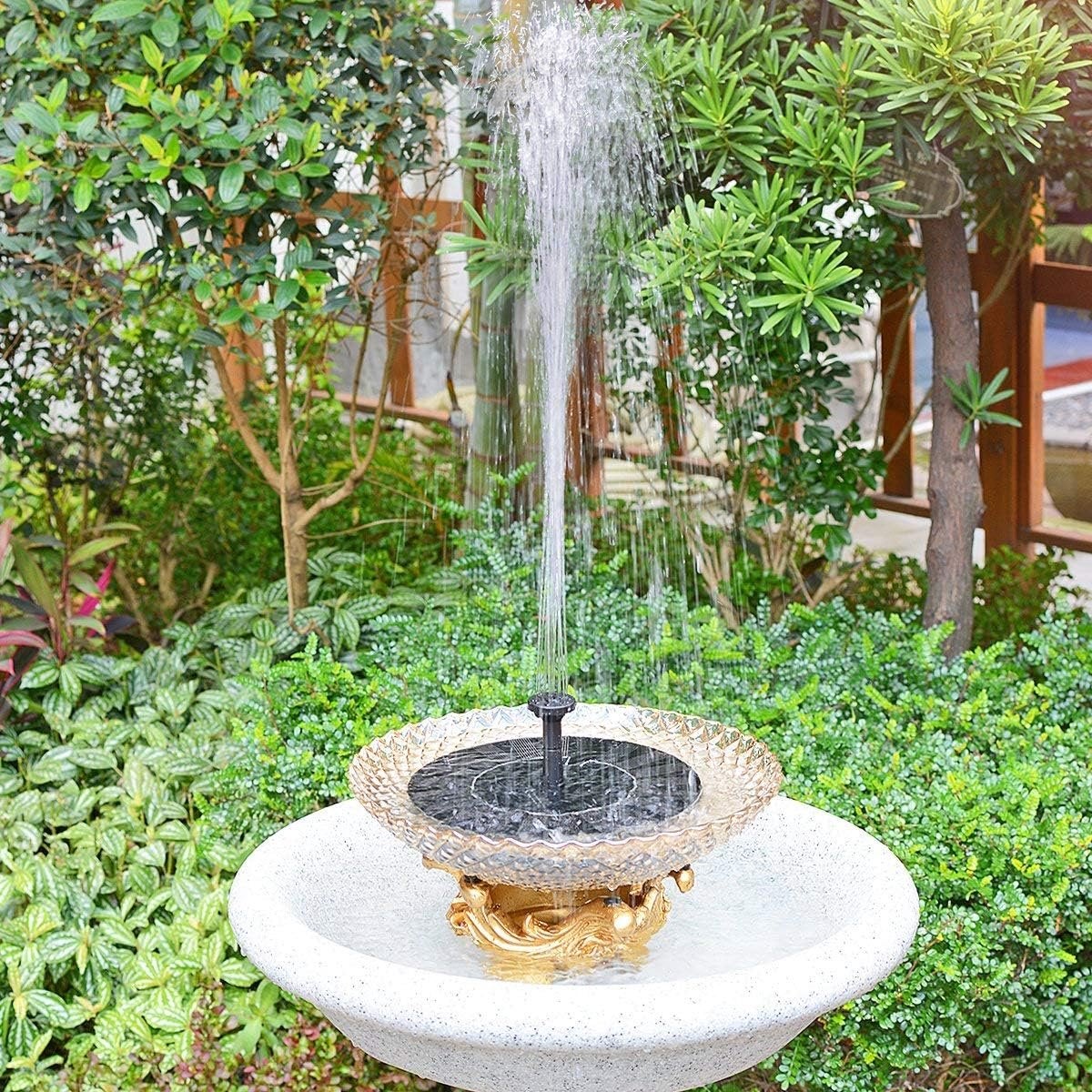 Vyzio,Fontaine Solar,Fontaine à Énergie solaire,Décoration d'étang d'extérieur,Pompe de fontaine - 7