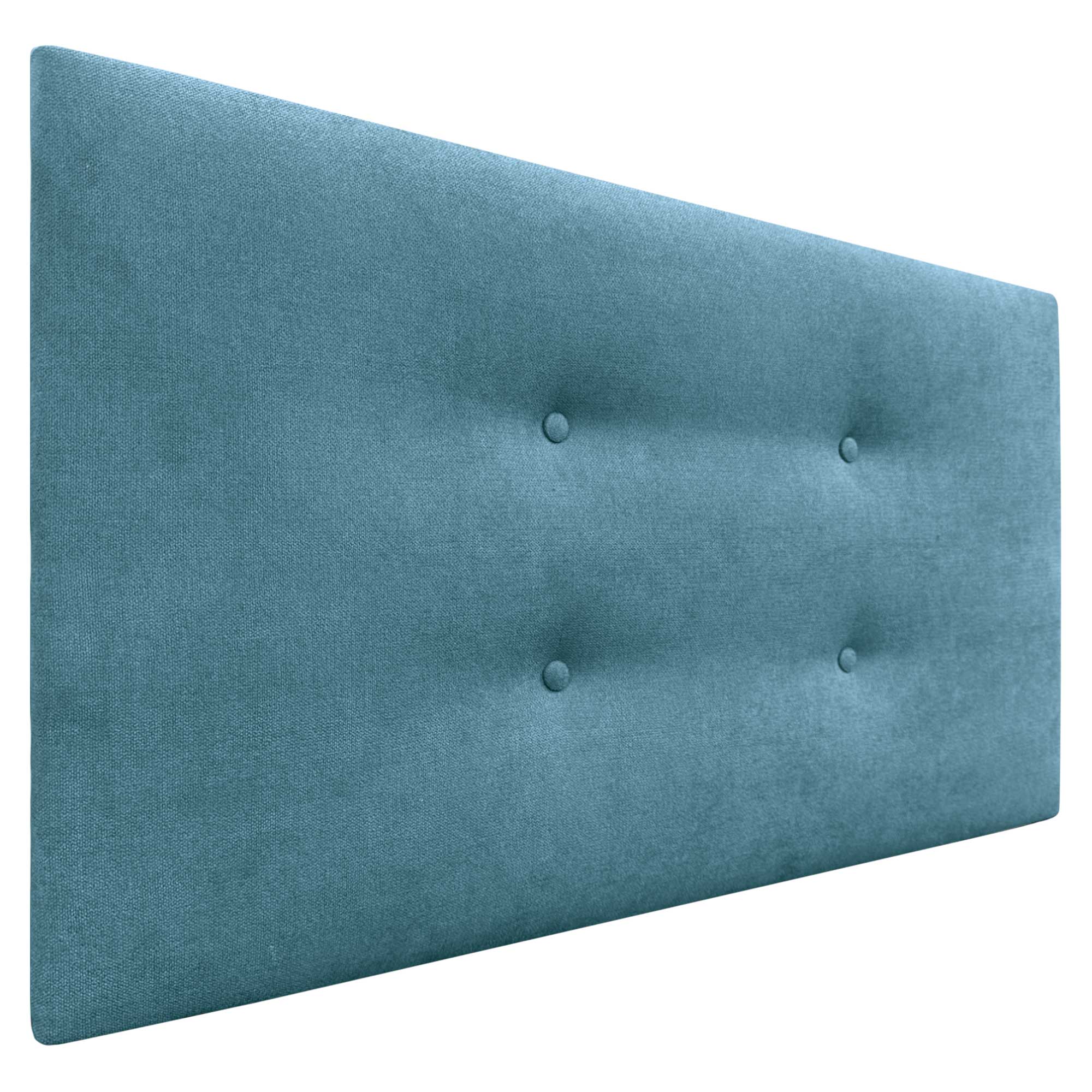 Dhome cabecero de tela aqualine pro con 2 hileras de botones cabezal tapizado cama lujo (turquesa 95cm)