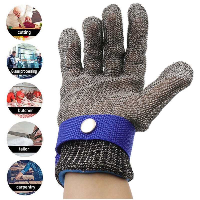 Gants Anti Coupure Gants de Protection Haute Performance Niveau 5 Gant Protection Cuisine pour Découpe de Viande, Filet de Poisson, Mandoline (M) - 2