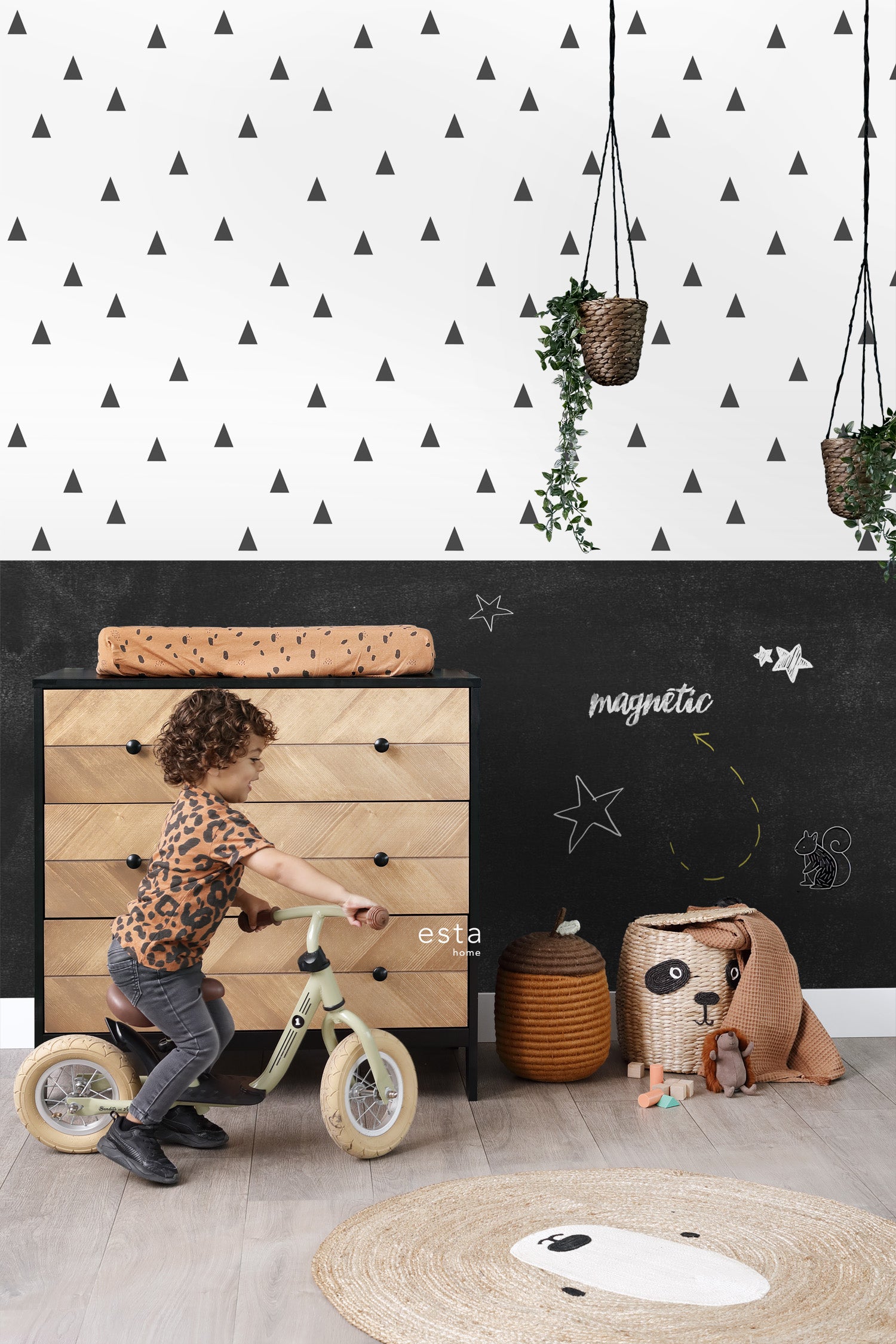 Carta da parati lavagna magnetica nero - 53 x 300 cm - ESTAhome - 5