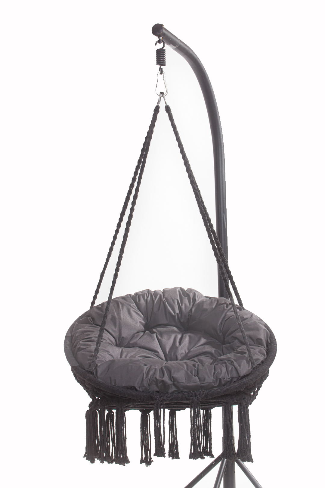 PODUSZKA OGRODOWA NA FOTEL WISZĄCY BOCIANIE GNIAZDO 90x90 CM ANTRACYT PODUCHA PODUCHA NA HUŚTAWKĘ PODUSZKA NA KOKON PODUSZKA NA KRZESŁO DWUSTRONNA