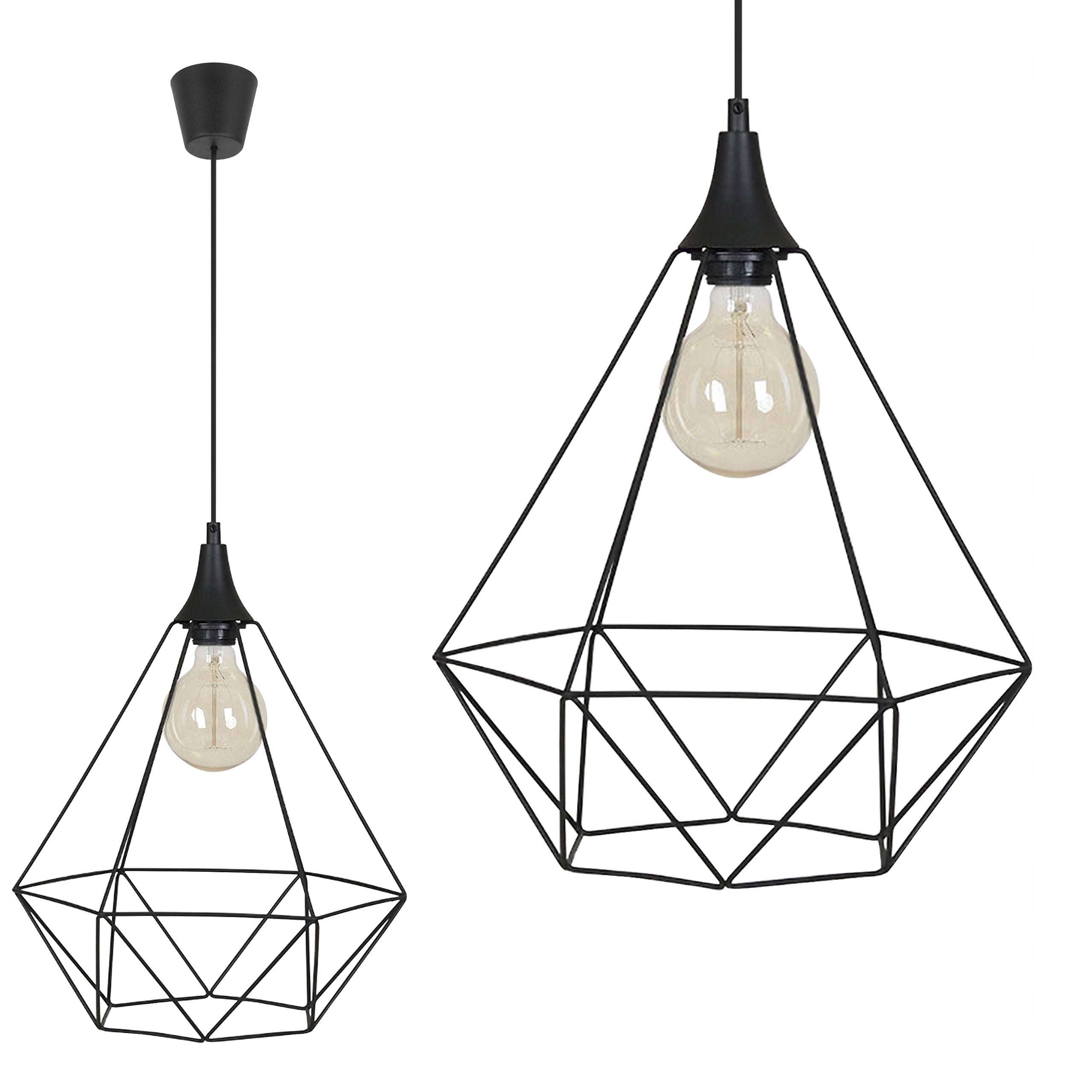 Lampa sufitowa wisząca Nuvola boho 1xE27 abażur druciak czarny Light Home LH
