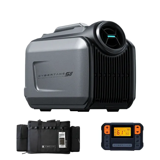 Aire acondicionado portátil CYBERTAKE S2 Pro 5100 BTU, frío/calor, IPX4, mando y bolsa de transporte