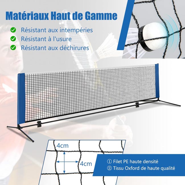 Rete Da Tennis Pieghevole - Portatile Per Badminton, Pallavolo E Beach Tennis - Foto 5