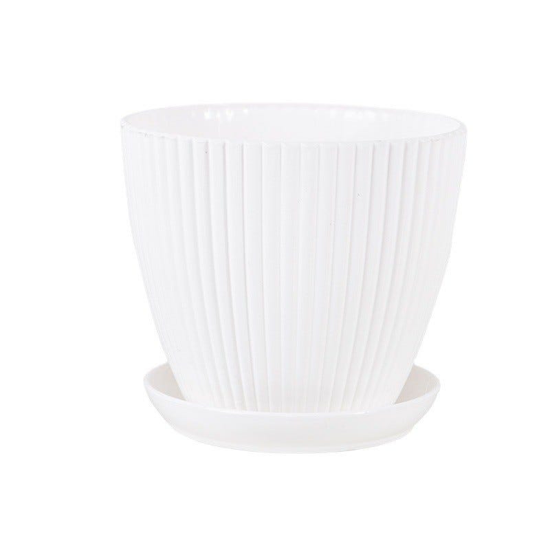 EDANTI Pot De Fleurs Éco Bois Blanc 24 Cm – Grand Pot Rectangulaire Intérieur Extérieur – Style Naturel