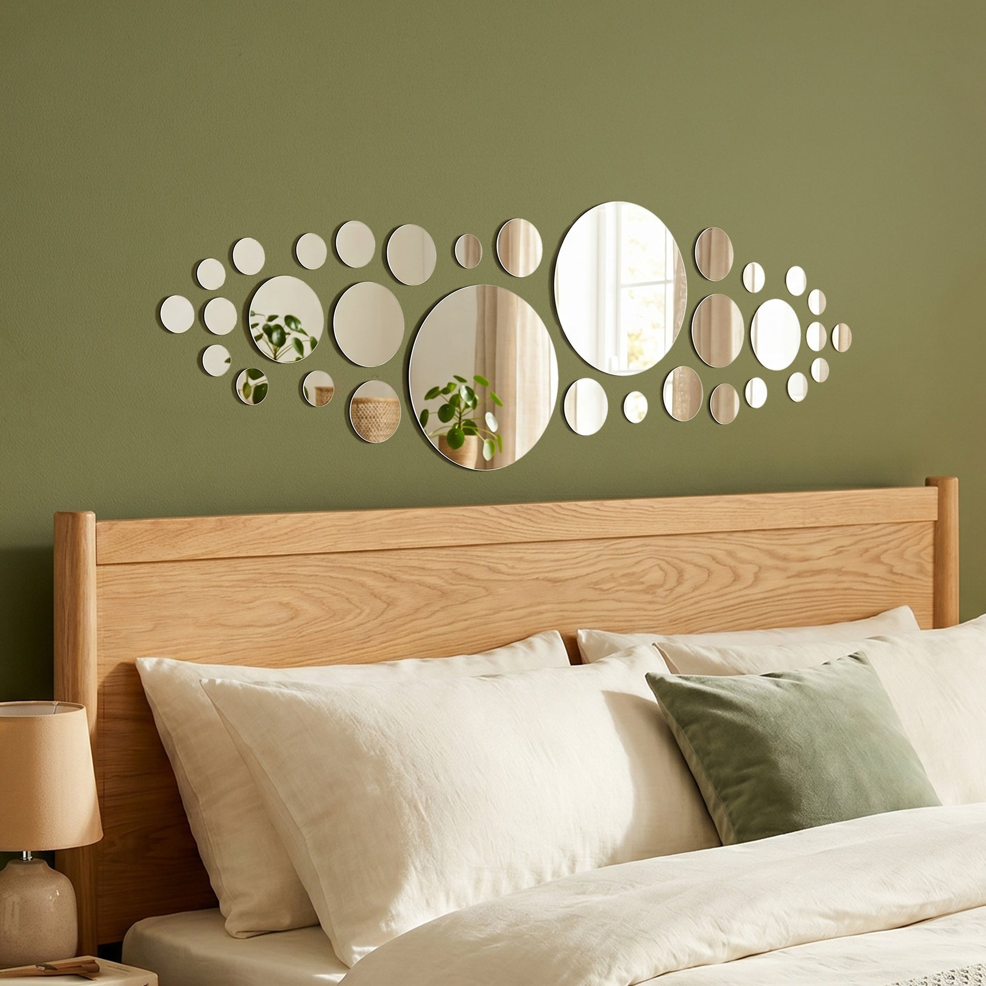 26 stickers miroirs ronds - Autocollants stickers adhésifs effet miroir - 2