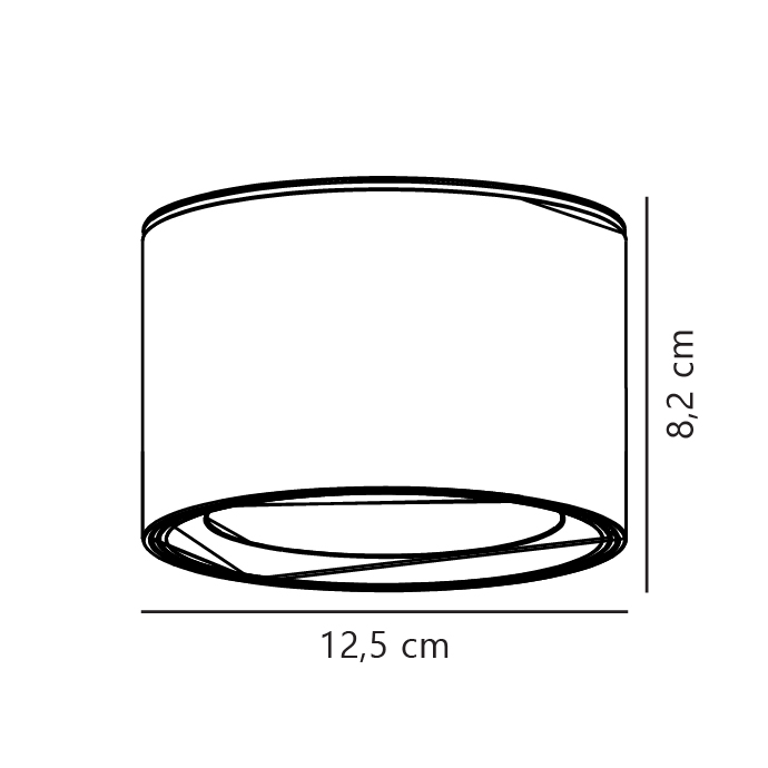 Surface spot LANDON 8 Métal Noir, H.8.2 - IP44 - LED Module /Nordlux Intérieur - 6