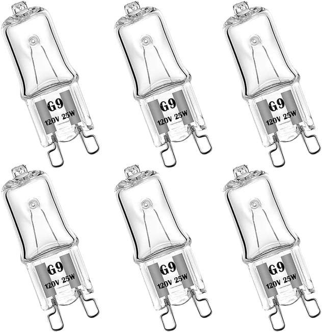 Lot de 5 ampoules halogènes portables G9 AC 200-240 V 25 W | FindTheDeal