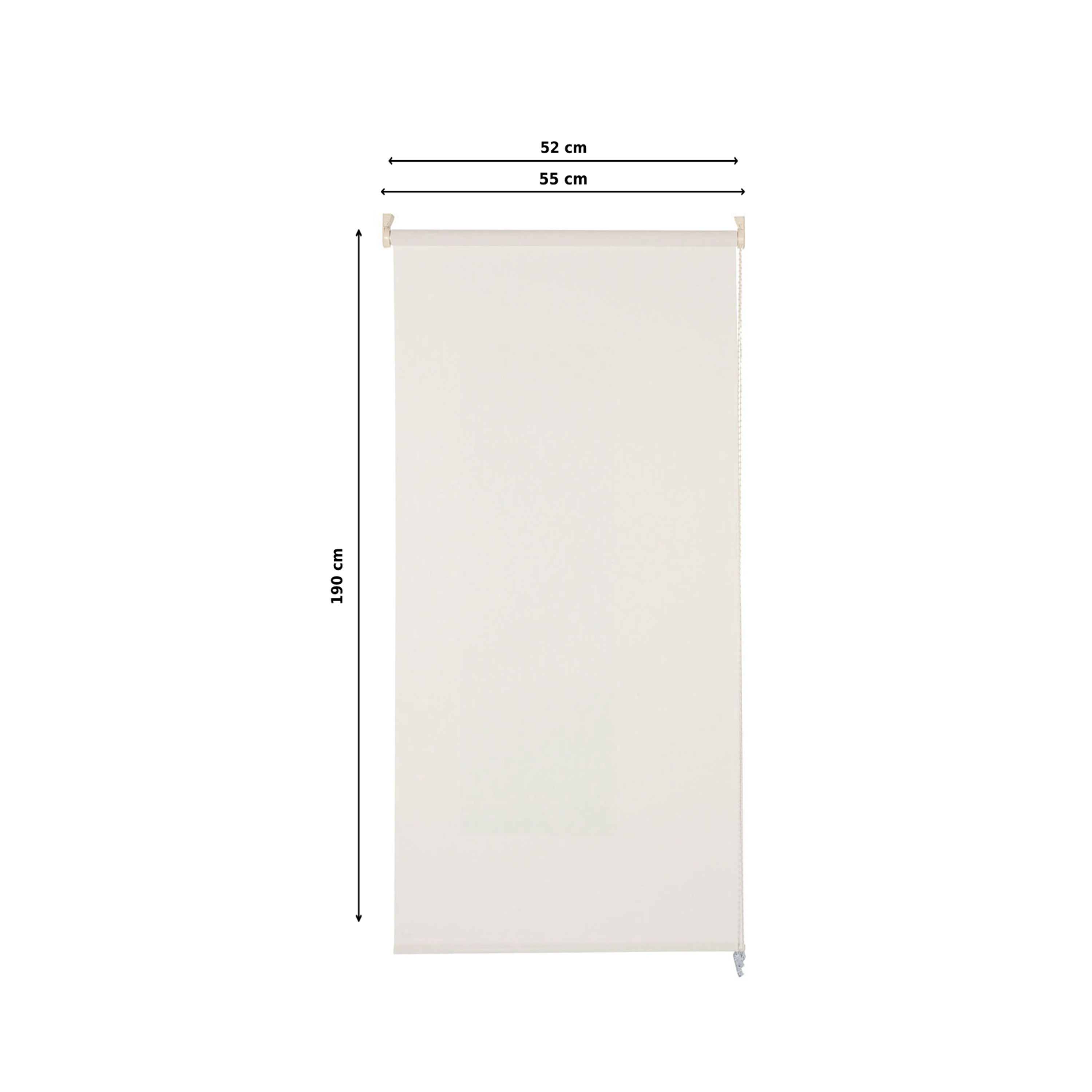 INSPIRE - Store enrouleur screen - l.55 x 190 cm - WHITE LINEN - Beige clair - 7