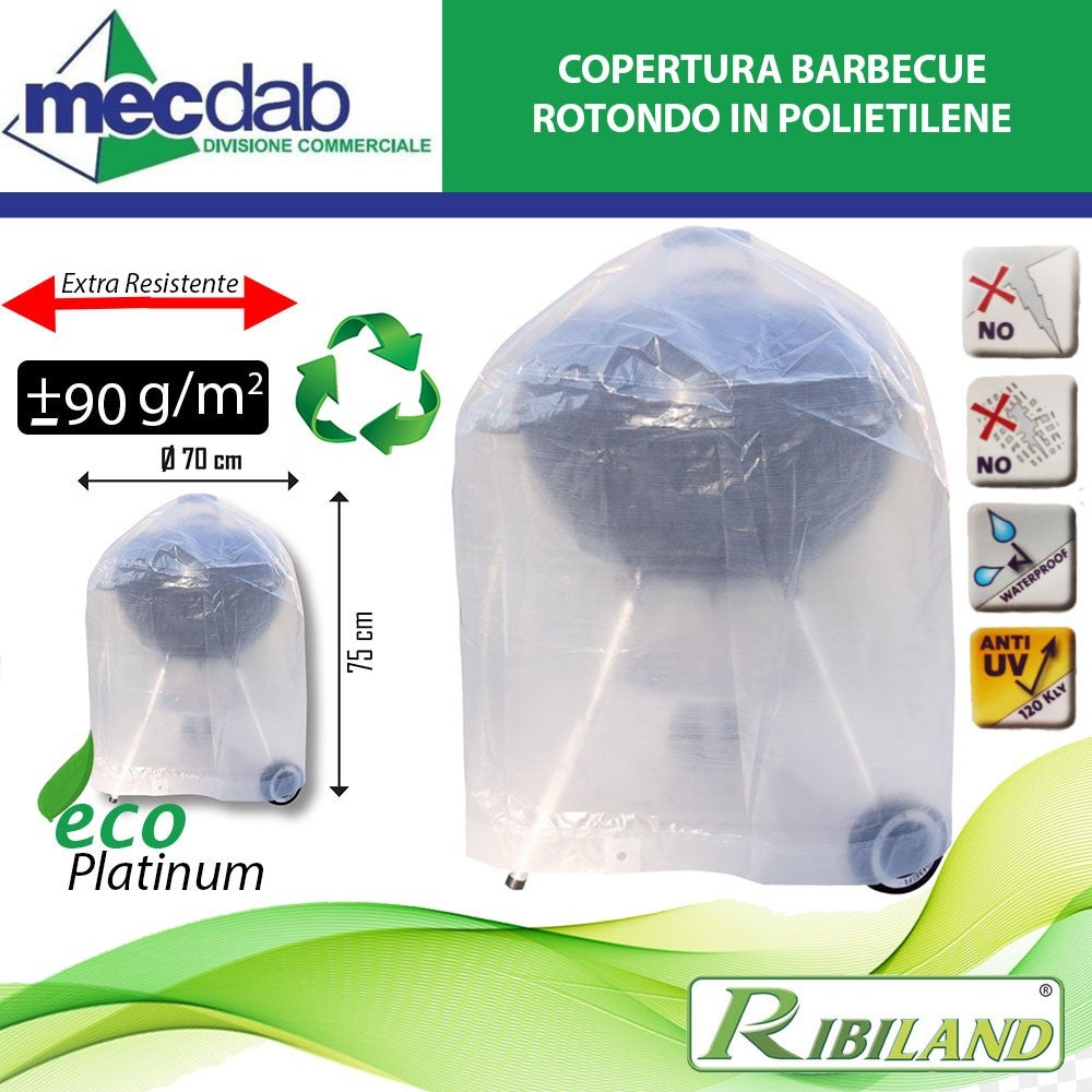 Housse ronde pour barbecue 70x H90 cm - 2