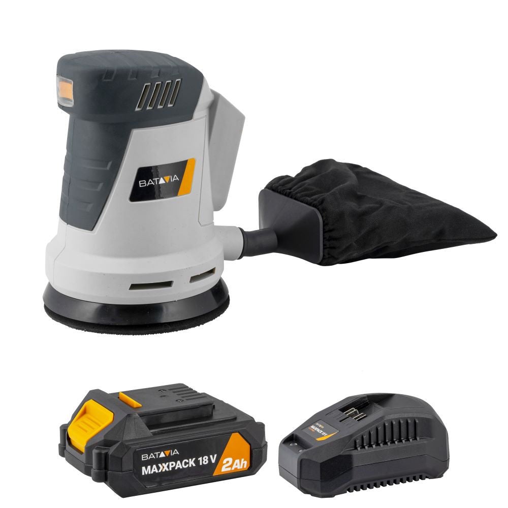 Weytoll - Ponceuse Excentrique 125 Mm Sans Fil, 6 Vitesses, Compatible Batterie Makita 21V - 6