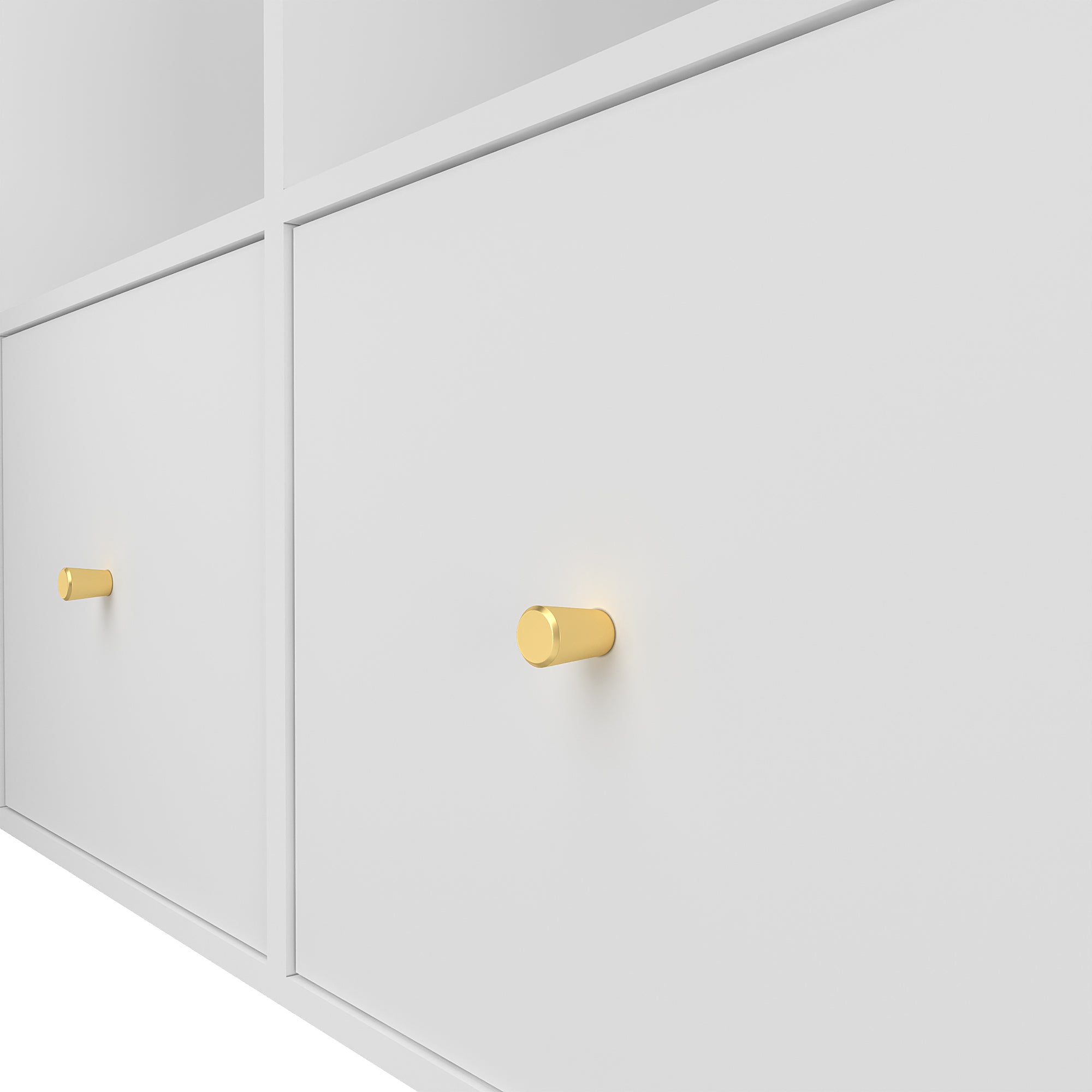 Bureau d'Angle Pivotant 360° Modulable L ou Droit, Table 120cm avec 4 Tiroirs & 4 Niches, Structure Renforcée 4cm, Flexible & Design - Blanc - 8