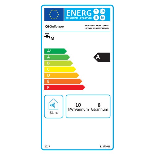 Chauffe Bain Gaz Ventouse Avenir Plus LNX BasNox Chaffoteaux 12 L / Min Butane Propane - 2