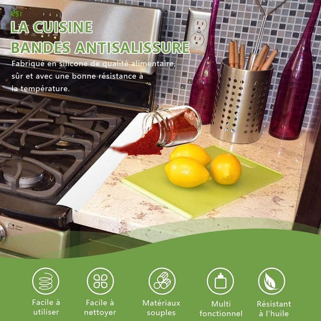 Copertura per controsoffto in silicone per fornello da cucina, riempivo per spazi larghi tra piano cottura, piano di lavoro, forno, rondella, asciugatrice, parete, scrivania 15 Copertura per controsoffto in silicone per fornello da cucina, riempivo per spazi larghi tra piano cottura, piano di lavoro, forno, rondella, asciugatrice, parete, scrivania 15