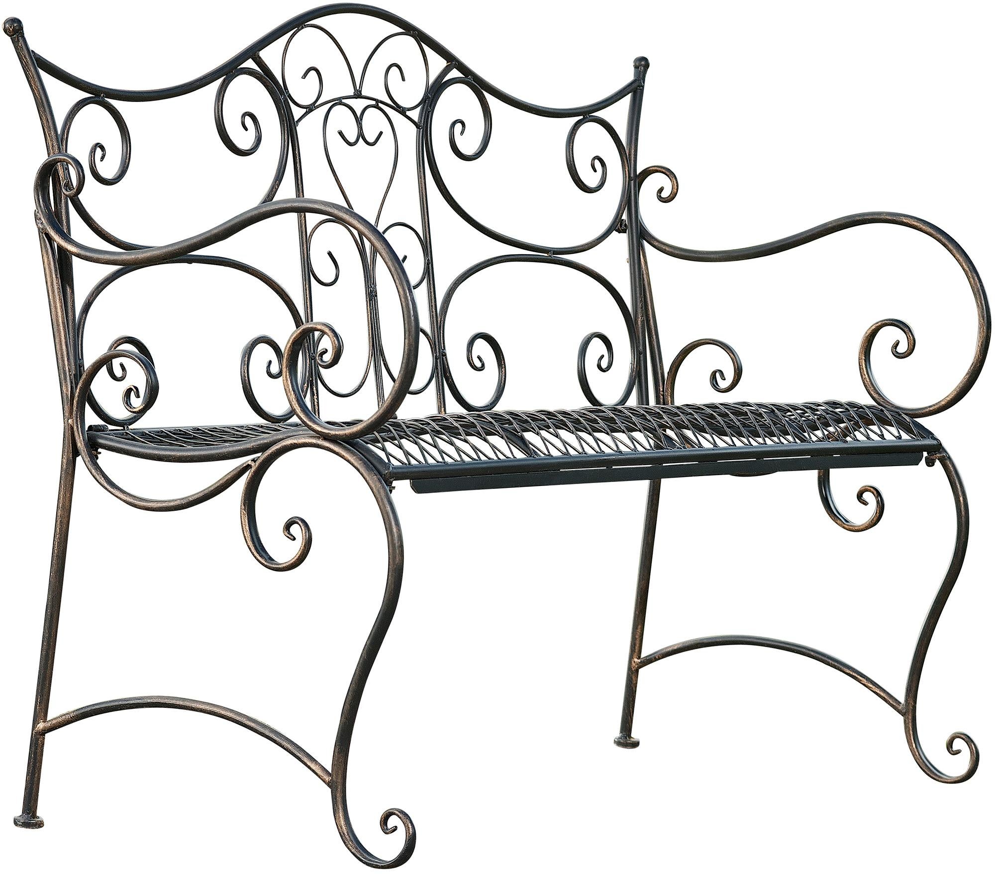 Banc De Jardin En Fer Crème Style Antique Aubaho - 146cm De Long - Neuf