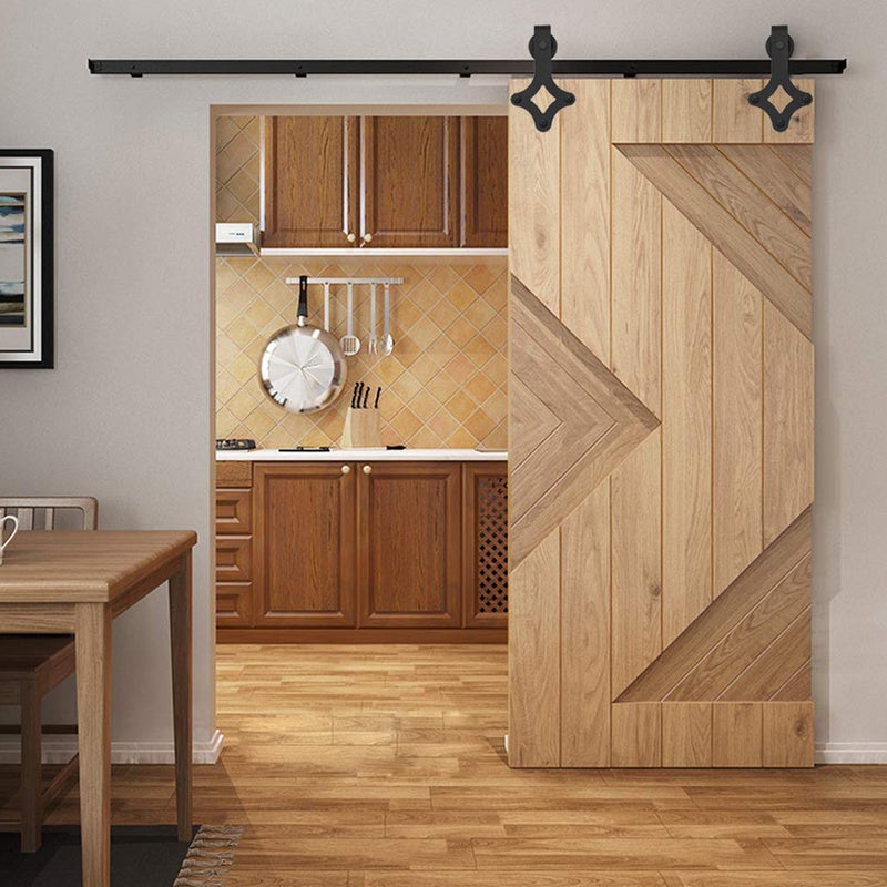 Puerta corredera Diamond 183cm Puerta corredera Carril-guía Puerta de madera Accesorios para puertas - 6