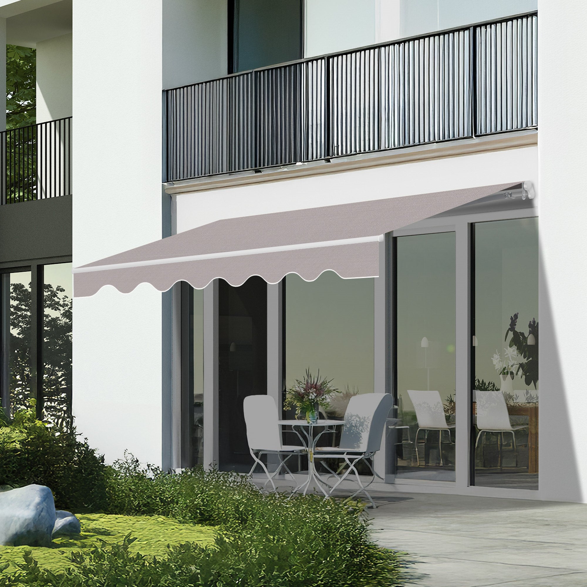 Toldo Motorizado Exterior 3x2,5m Cinza – Controlo Remoto – Lona com Proteção Solar - 2