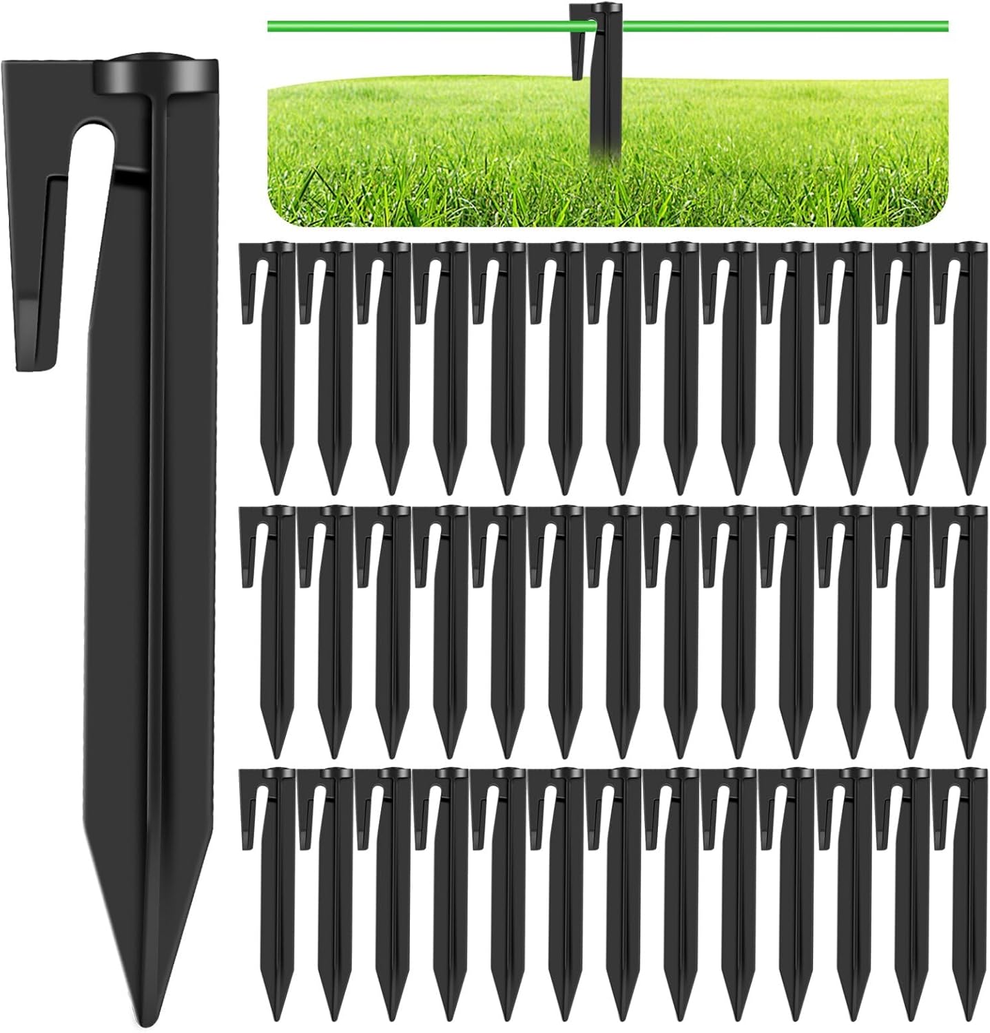 Fixation Câble Jardin 100 Piquets Pour Câble De Délimitation Robot Tondeuse - PVC Renforcé, Résistants Aux Intempéries Ancrage Sol Câble Périmètre Fixation Câble Jardin 100 Piquets Pour Câble De Délimitation Robot Tondeuse - PVC Renforcé, Résistants Aux Intempéries Ancrage Sol Câble Périmètre