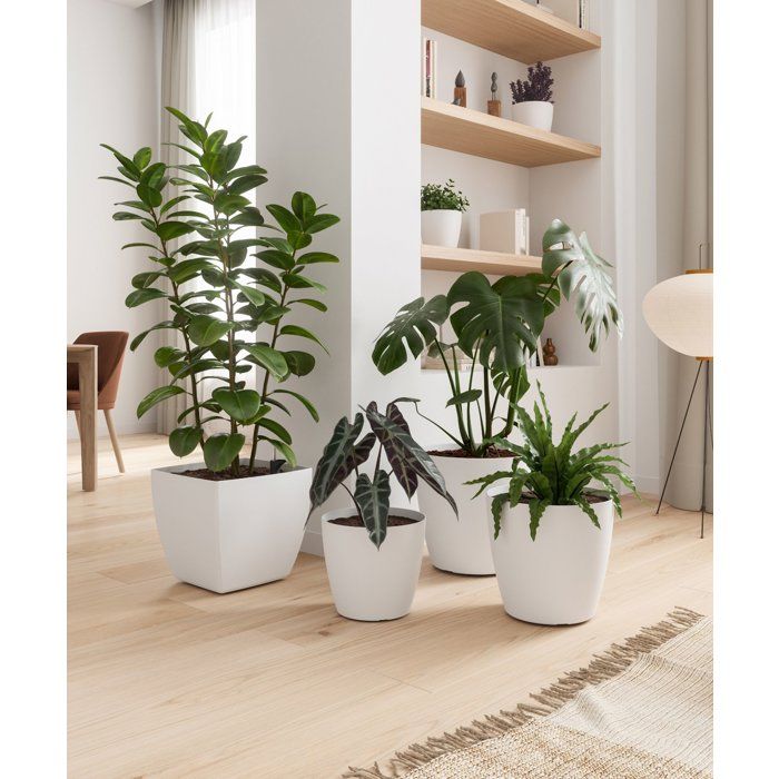 Pot de fleur auto arrosant ARTEVASI Siena blanc mat UV 40 x 36 cm - 4