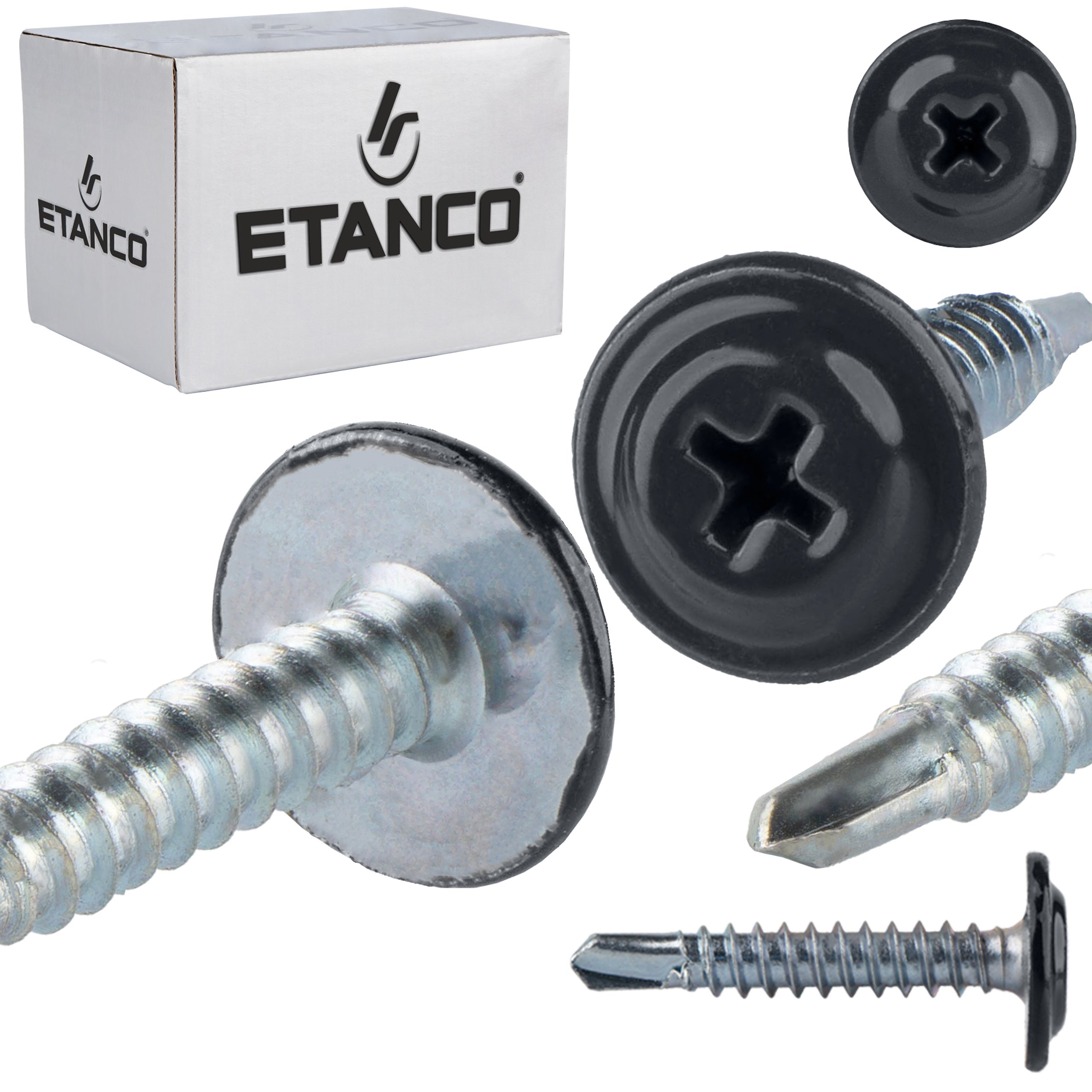 Łączniki montażowe Etanco GM-B 4,2x25 mm RAL 7016 250szt