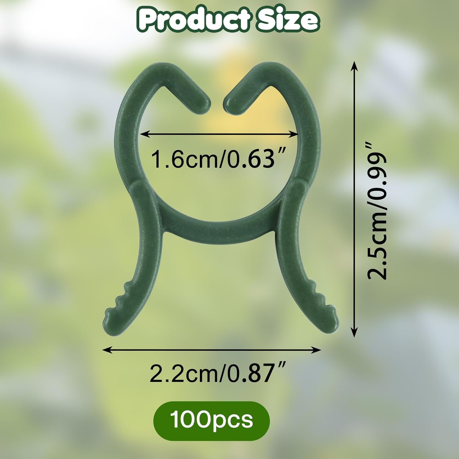 Clip Per Piante Rampicanti 100 Pezzi | Diametro 2,5 Cm In PP Trasparente | Per Pomodori, Cetrioli E Uva