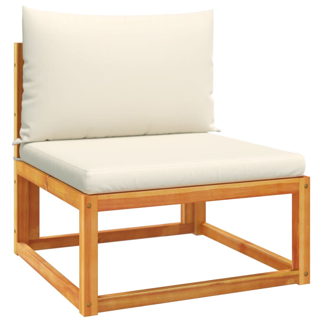 Salon bas de jardin en bois Marron 3 personnes - 4